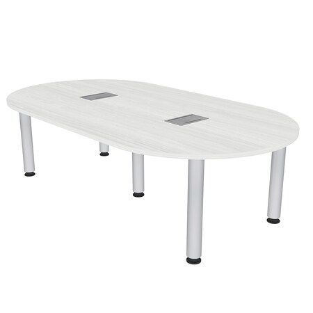 Skutchi Designs 45.25 in W, 84 in L, 29 in H, Engineered Wood Top, White H-RAC-4684-PT-WC-EL